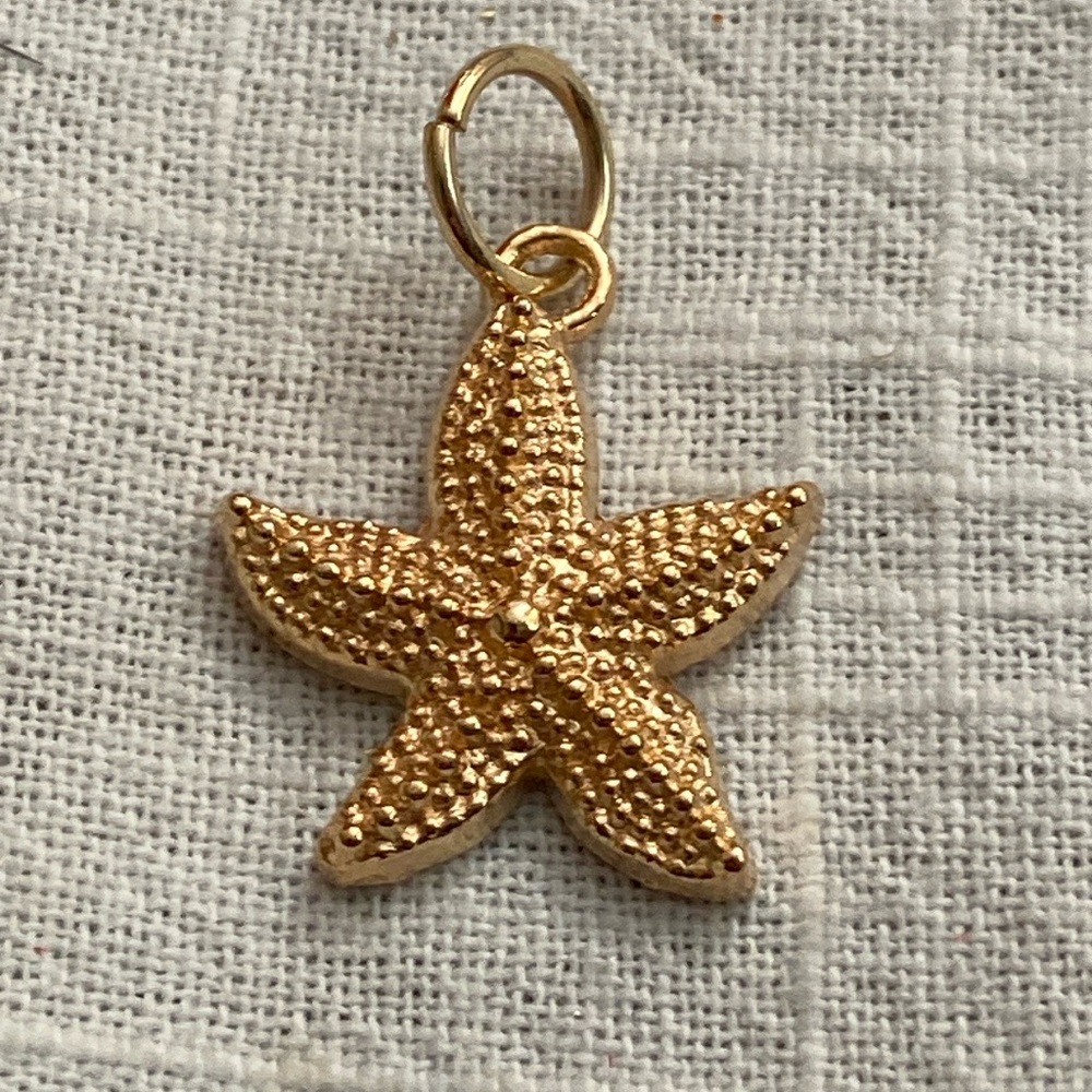 5/$10❤️❤️❤️NEW ROSE GOLD TONE ALLOY STARFISH CHARM PENDANT